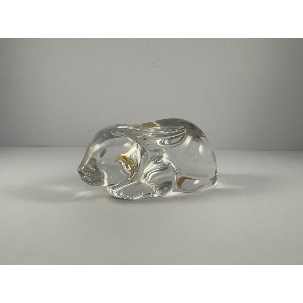 Clear‎ Crystal Glass Crouching Rabbit Figurine, Princess House 24% Lead Crystal